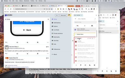 Dragging and dropping a tab group