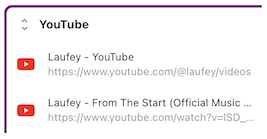 Tab group in the tab list